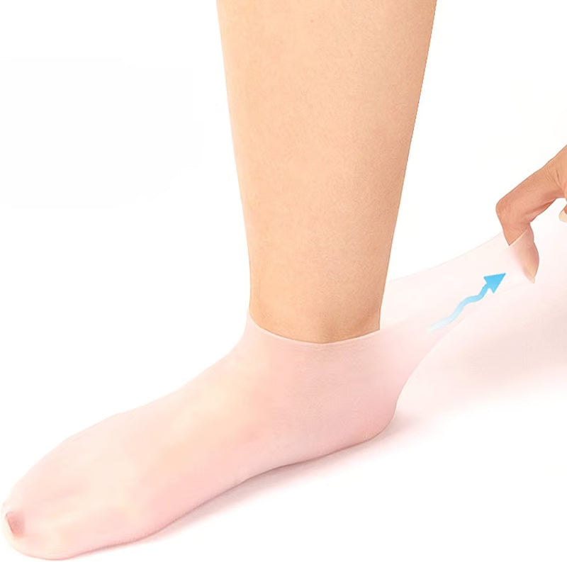 Moisturising Silicone Socks For Dry Cracked Heels