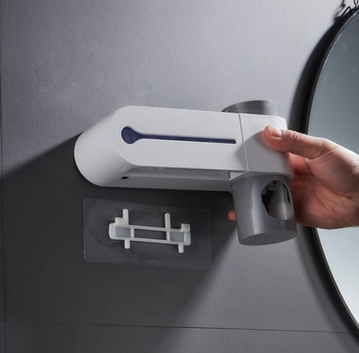 Toothpaste Dispenser & Toothbrush Holder With UV Sterilizer